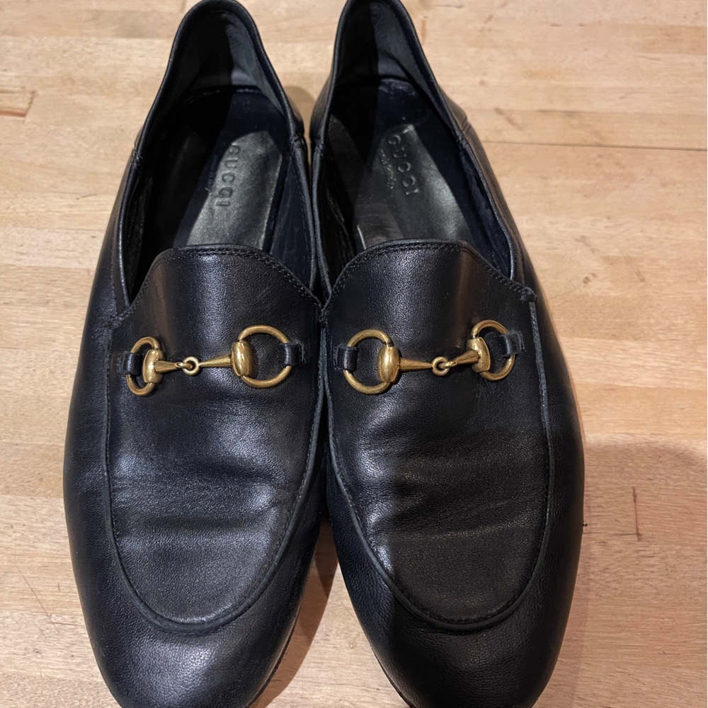 Woman’s Gucci Kid Leather Horse-bit Loafers Size 7